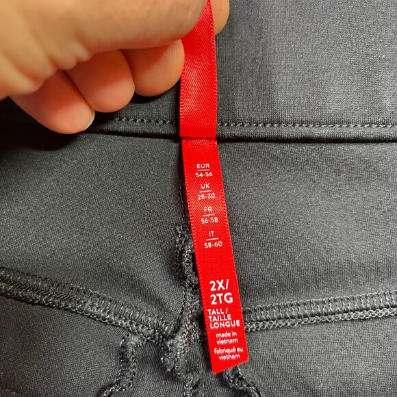 Spanx Plus Size 2X Tall Black Pull-On Ponte Flare Pants Tummy Control Seamed - Picture 3 of 8